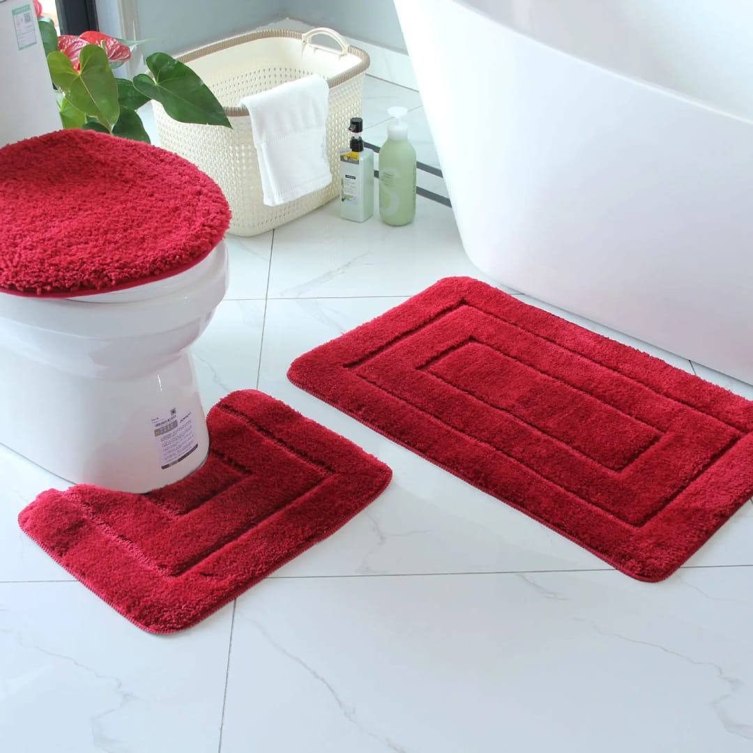 3pcs Bathroom mats, super nonslip underside