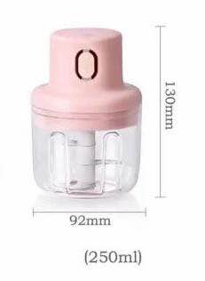 250ml rechargable Intelligent garlic pepper kachumbari etc grinding machine