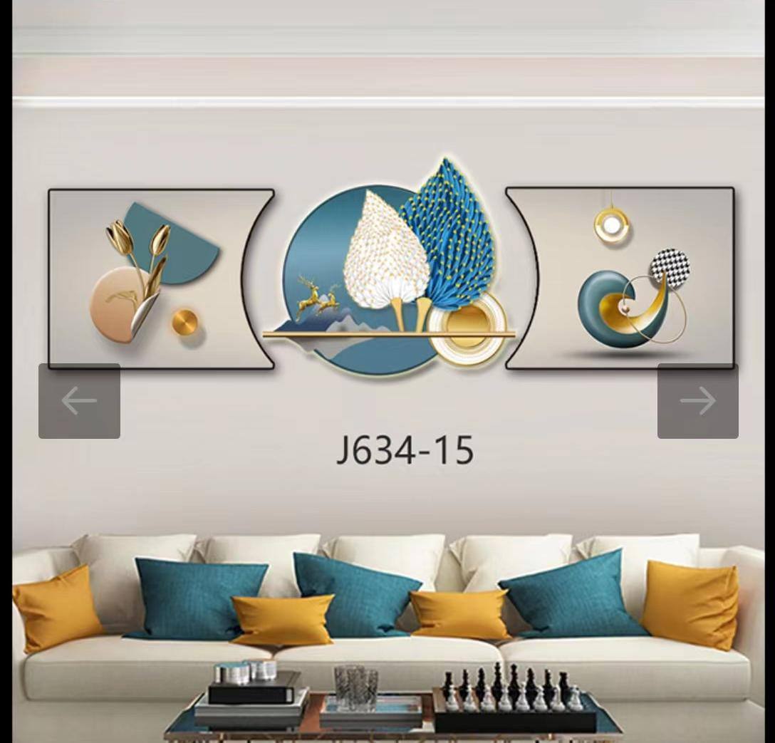 3pc 3in1 30x125cm Decor wall clock elegant wall hanging