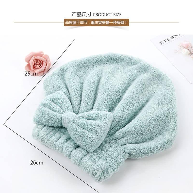 Super absorbent quick drying hair cap