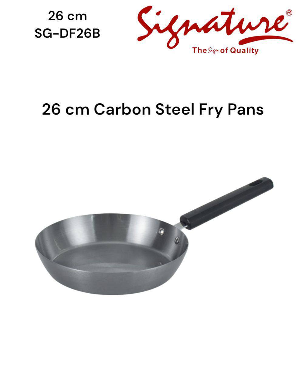 Carbon steel signature fry pans