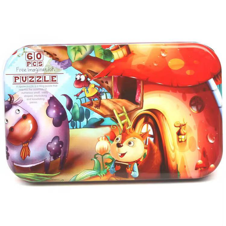 60 PC cartoon theme wooden puzzle