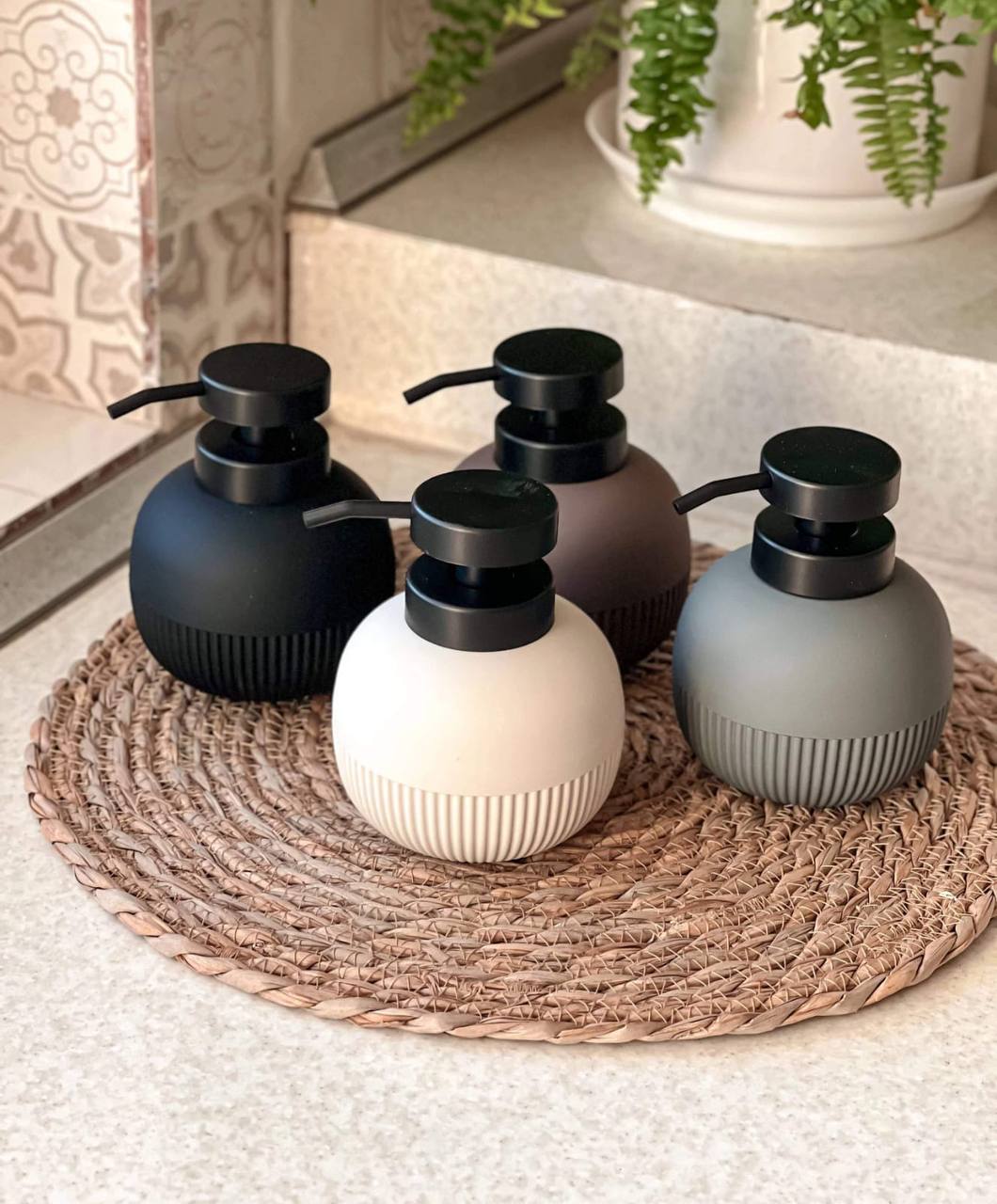 Boho acrylic luxury Lotion pump bottle for kitchen/ bathroom countertops / shower gel/ decorative soap dispenser