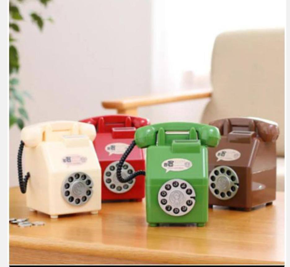 Piggy bank Money Box Piggy Bank For Boys Girls Creative Plastic Retro Phone Money Bank Toy Coin Bank Desktop Decor Best Birthday Gifts For Kids