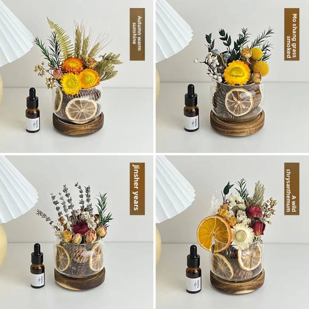 Dried Flower Aromatherapy Diffuser With Essential Oil/ potpourri