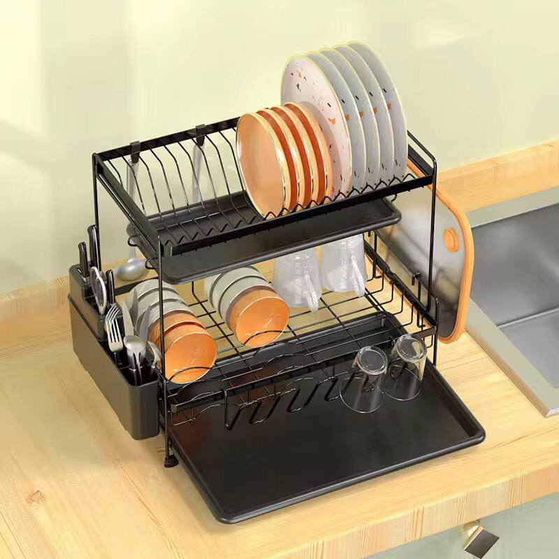 Unique Double Layer Carbon Steel Dishrack