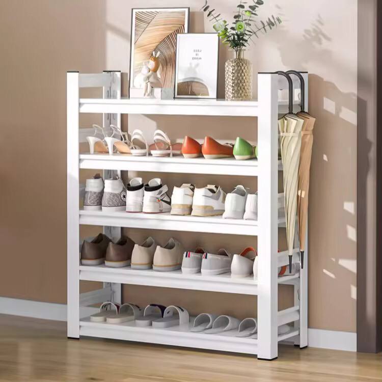 Space saving 5 layer full metallic shoe rack