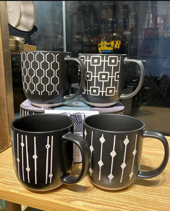 6pcs set Black porcelain coffee coffee cups