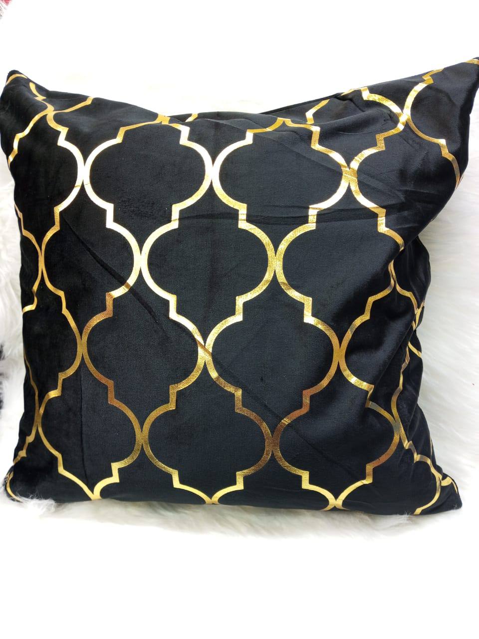 Gold & Black Throw Pillow Covers