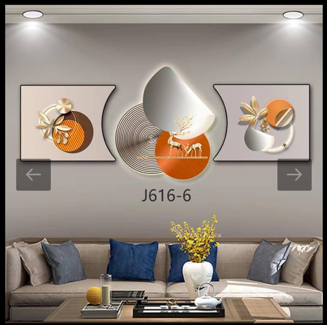 3pc 3in1 30x125cm Decor wall clock elegant wall hanging
