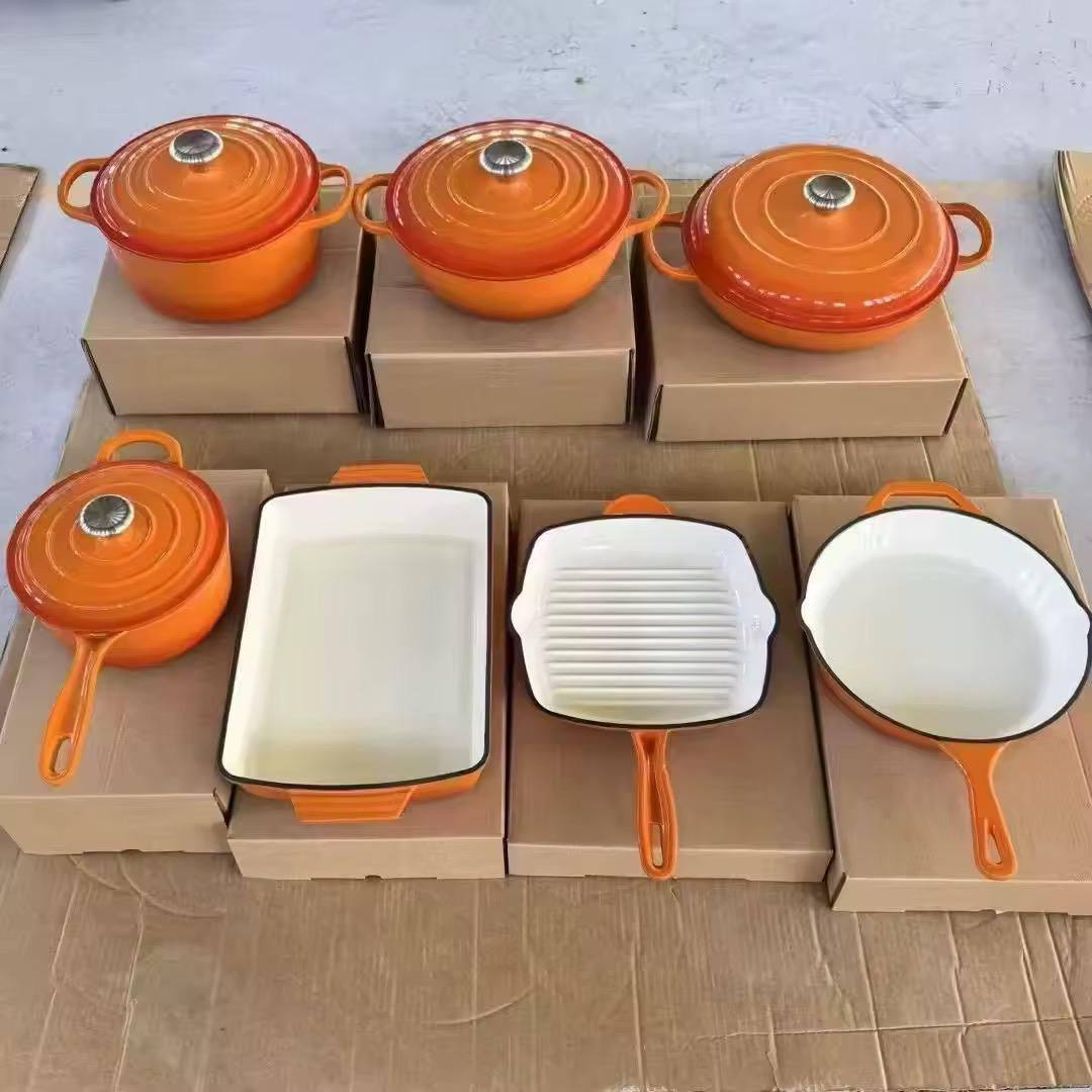 11pcs cast iron cookware