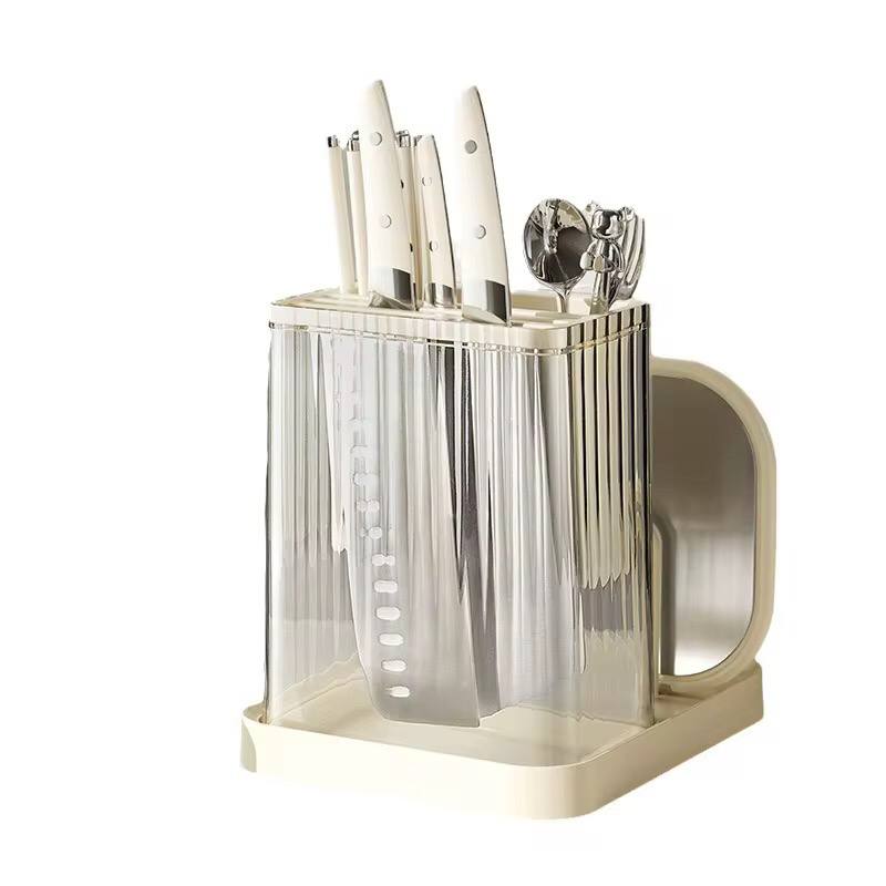 Multifunctional cutlery organizer with chopping board holder and knife organizer