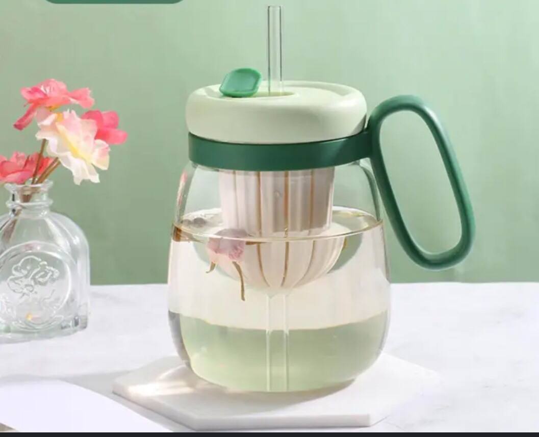 Plastic Water bottle, Teacup With Infuser And Lid,