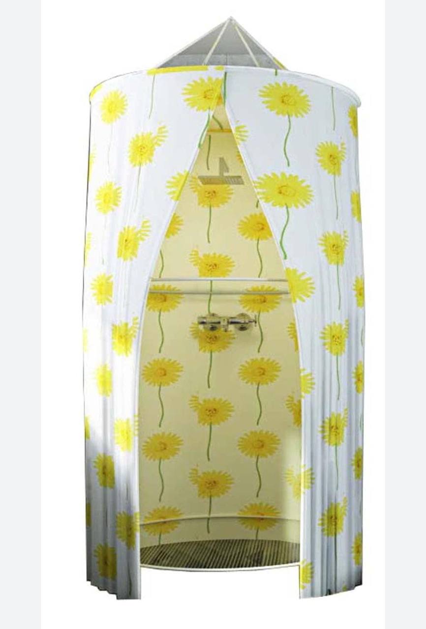 Portable foldable round waterproof fabric shower cubicle