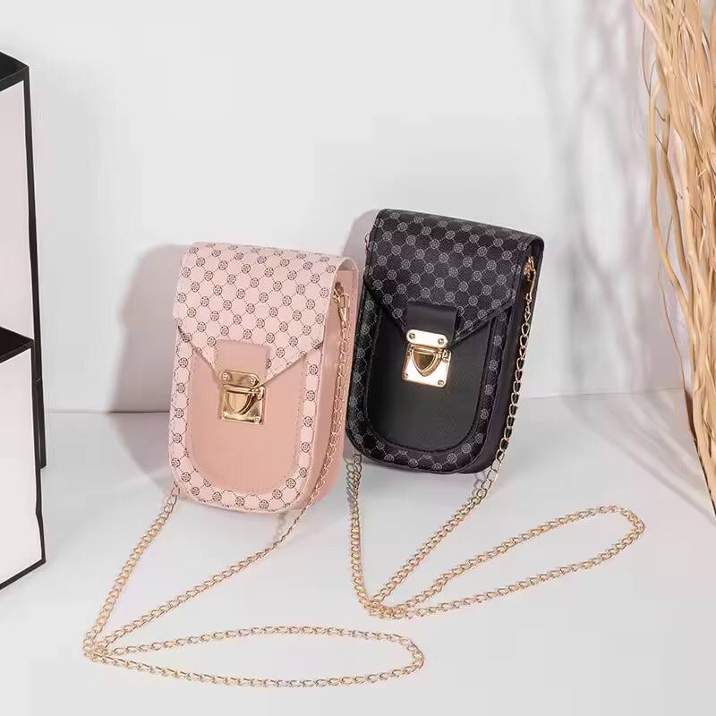 Geometric pattern phone bag/ cross body bag