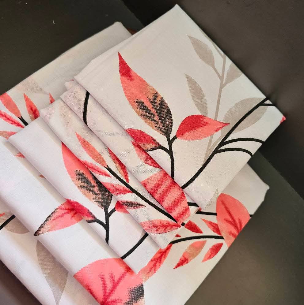 Two Flat Bedsheet Both Printed
4 Pillowcases