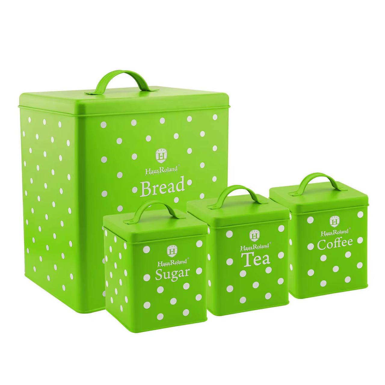 4pcs Metallic Bread Sugar Coffee canister set