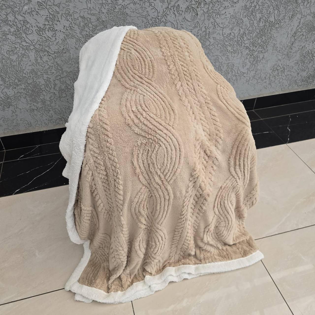 Lambswool Double Sided Throw Blanket