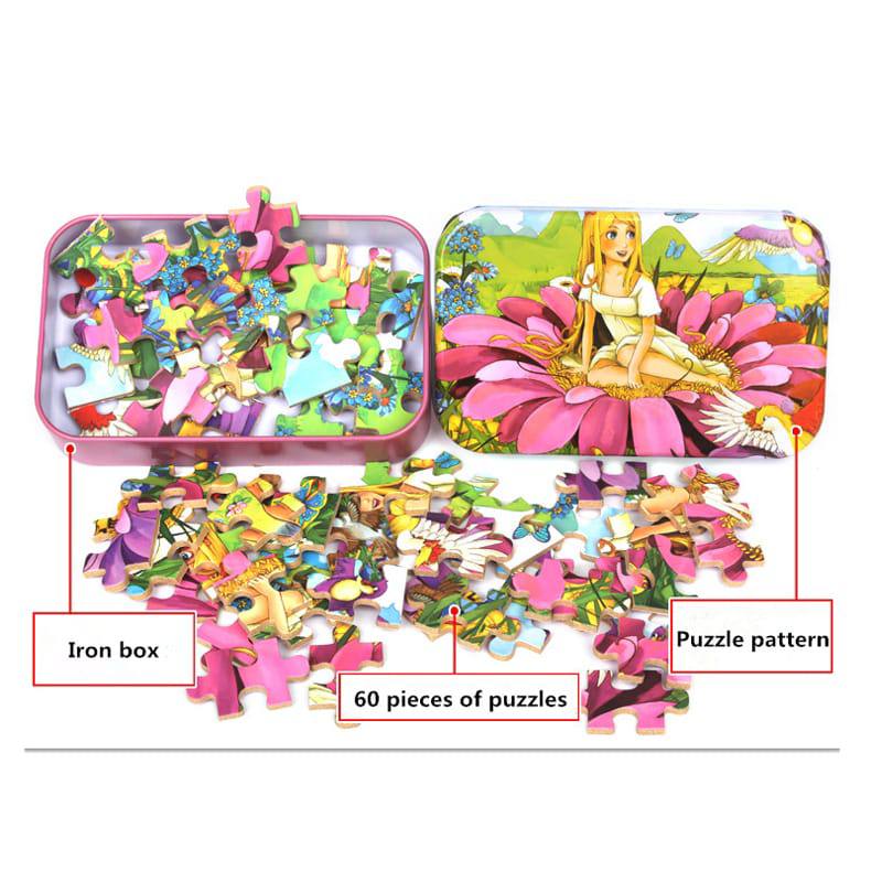 60 PC cartoon theme wooden puzzle