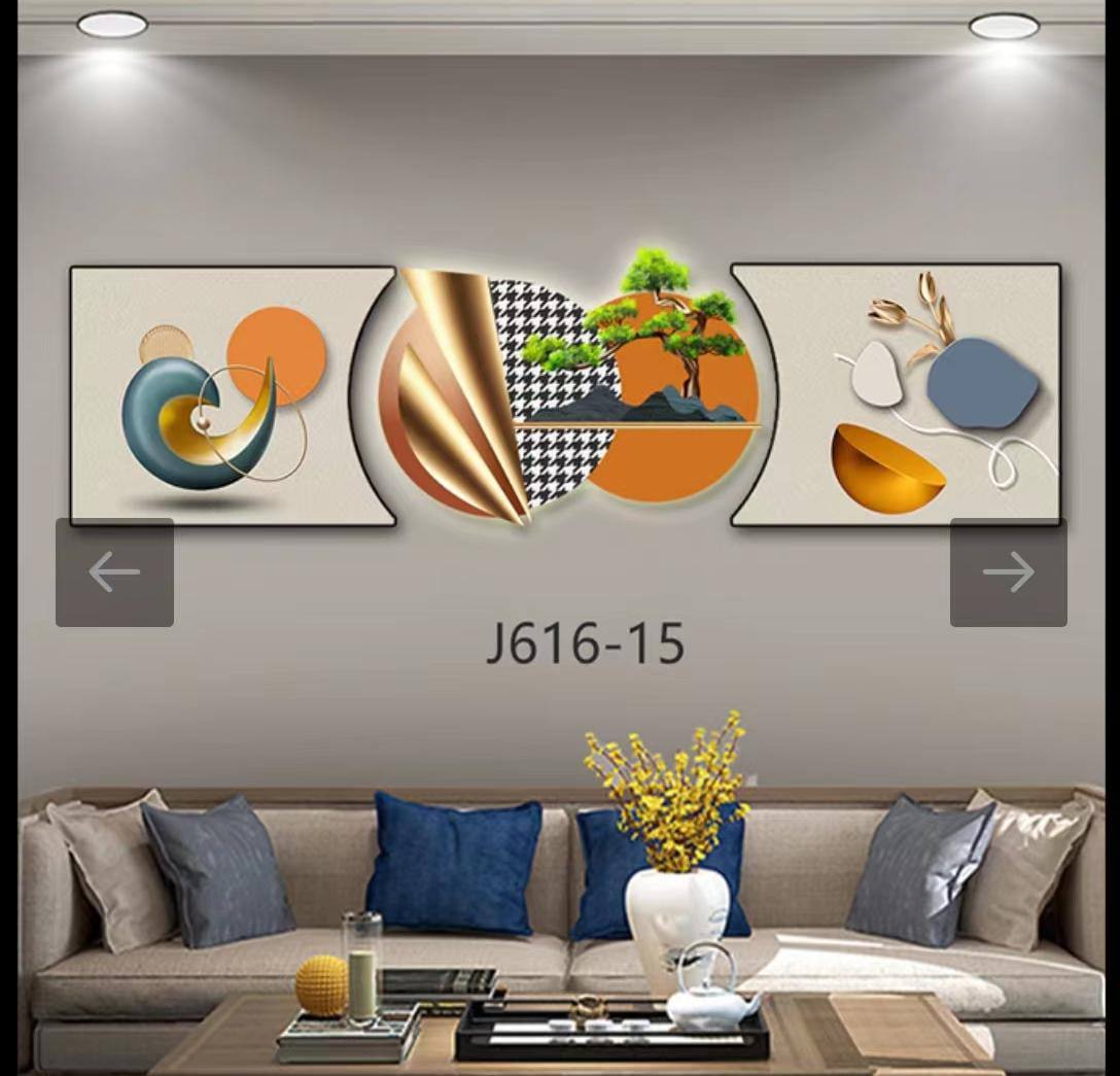 3pc 3in1 30x125cm Decor wall clock elegant wall hanging