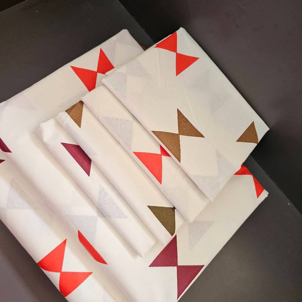 Two Flat Bedsheet Both Printed
4 Pillowcases