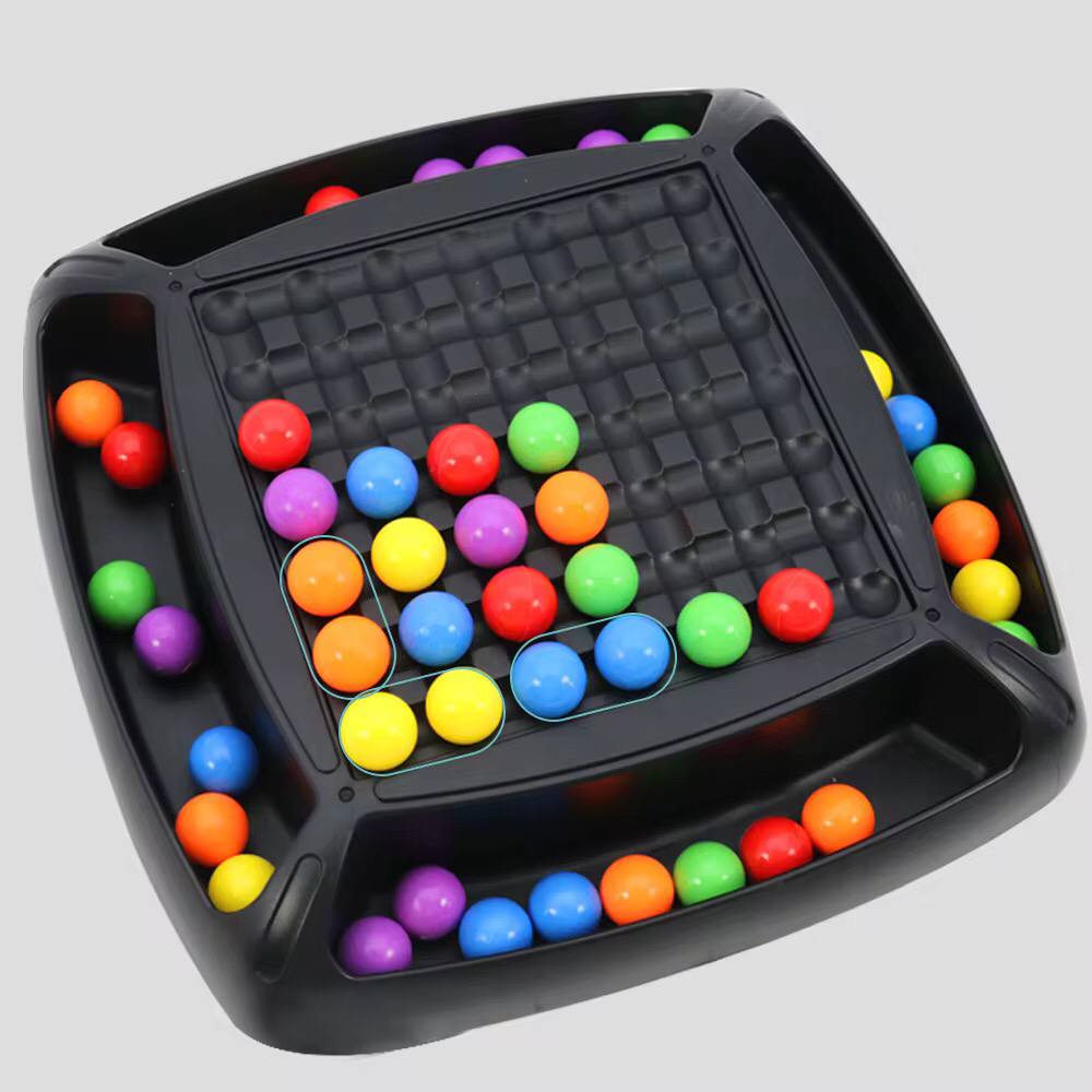 48 ball beads game, Puzzle Magic, Chess Board Games Rainbow Ball Elimination Toy
