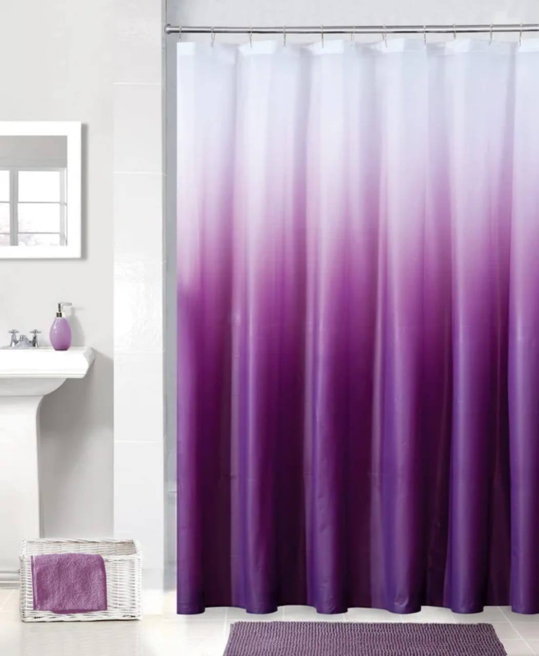 180*180cm Shower curtains with hooks
