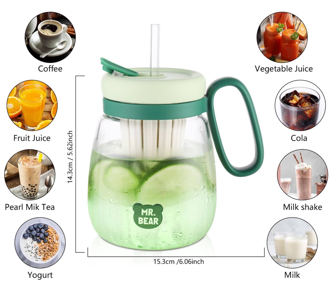 Plastic Water bottle, Teacup With Infuser And Lid,
