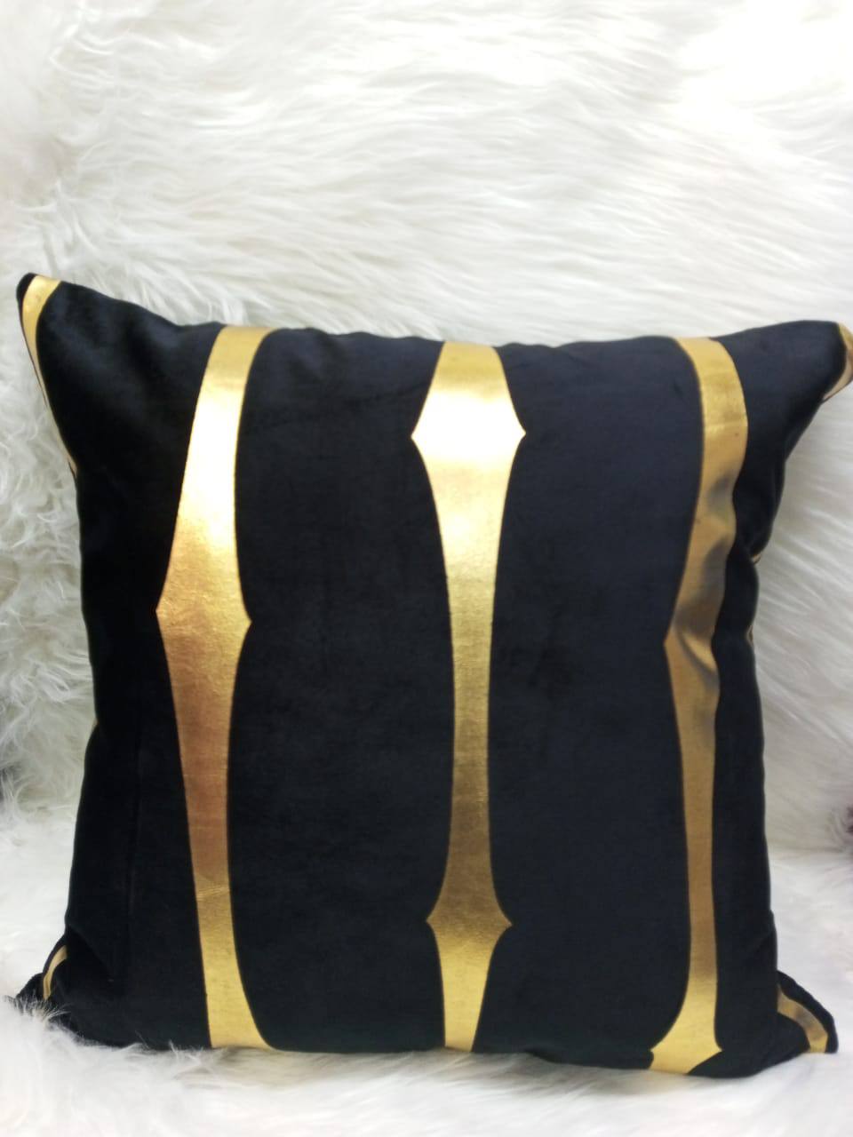 Gold & Black Throw Pillow Covers