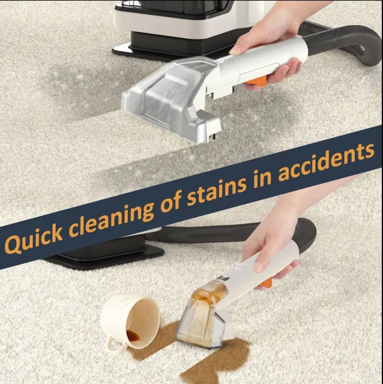 Wet and Dry Vacuum Handheld Portable Corded Sofa Carpet Cleaner