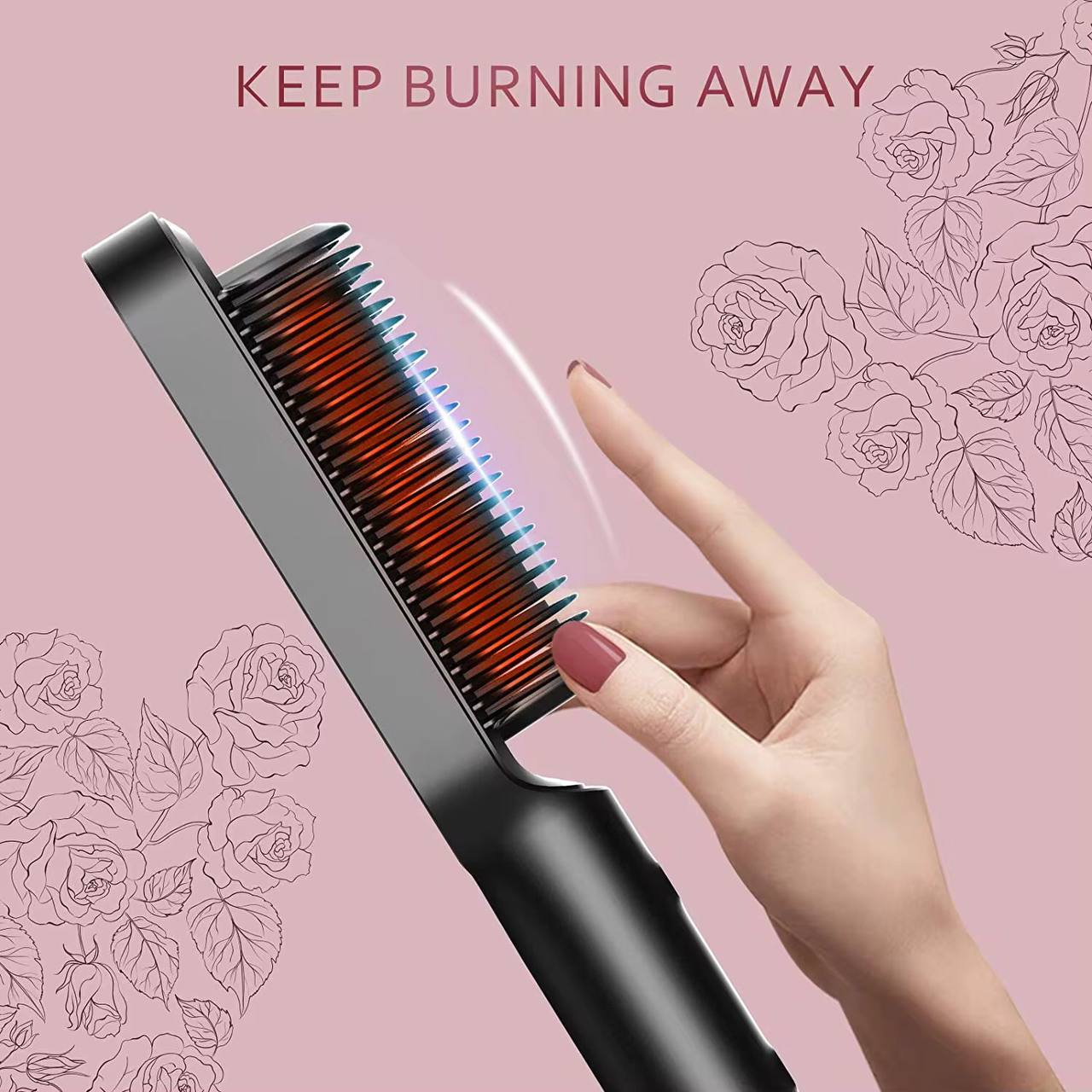 Electric hair straightener comb