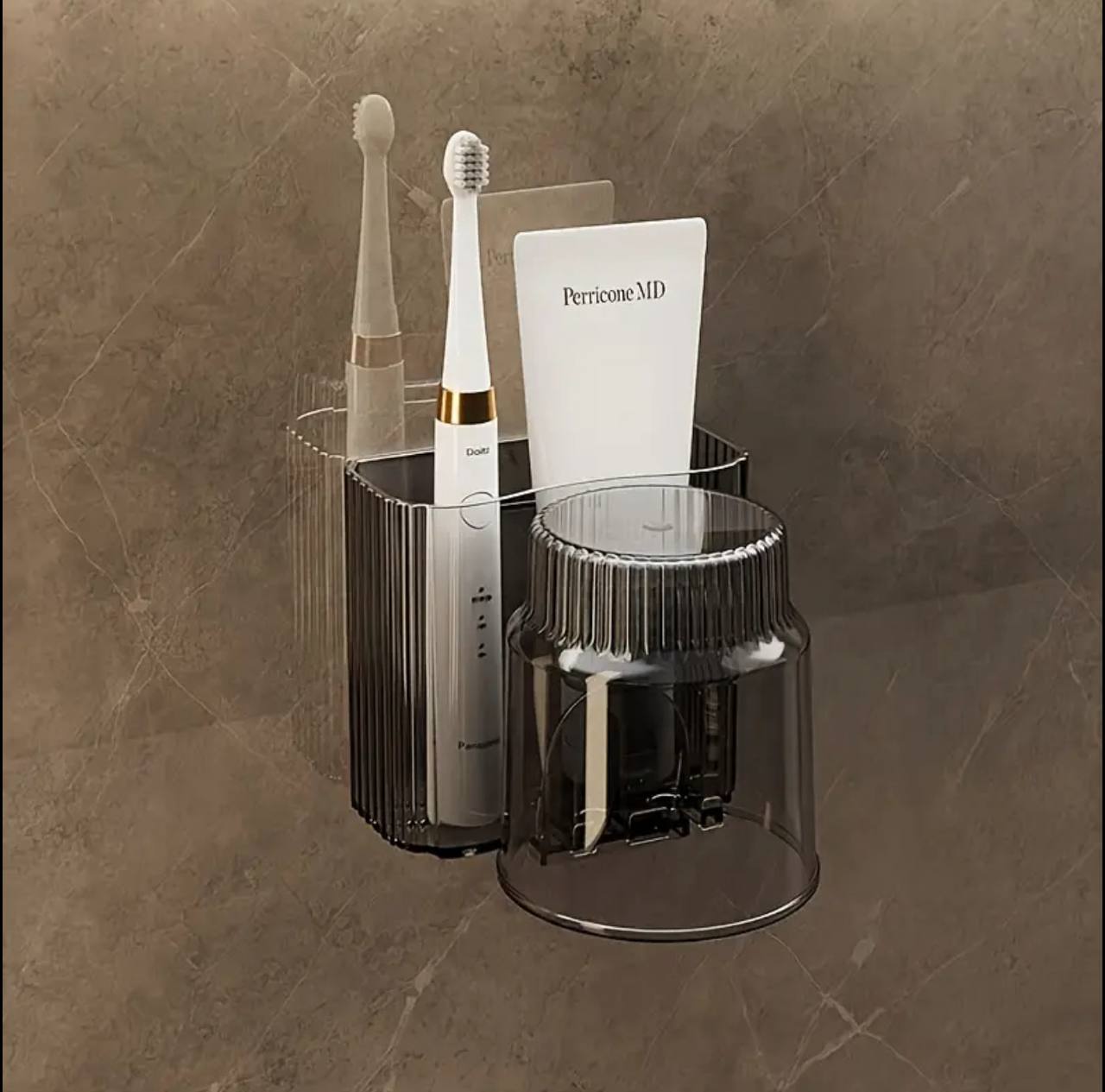 Toothbrush Holder With Mouthwash Cup