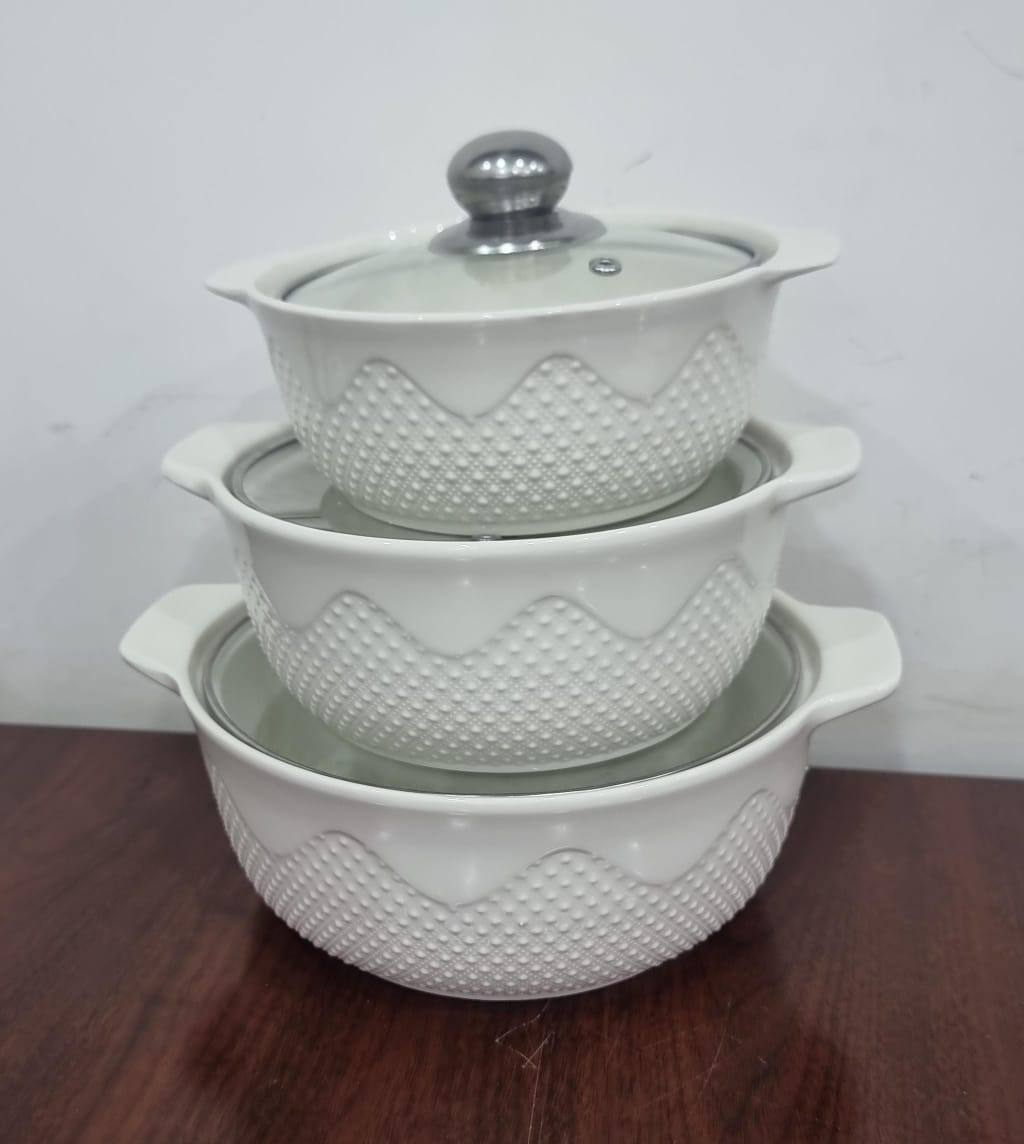 High quality 3in1 ceramic serving dish