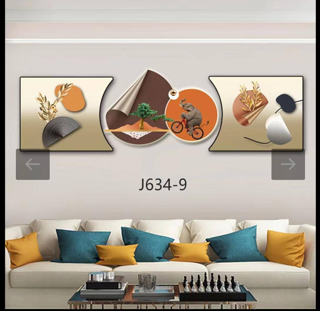 3pc 3in1 30x125cm Decor wall clock elegant wall hanging