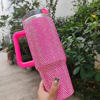 Sparkling stanley unbranded stainless steel 1200ml capacity straw thermocup