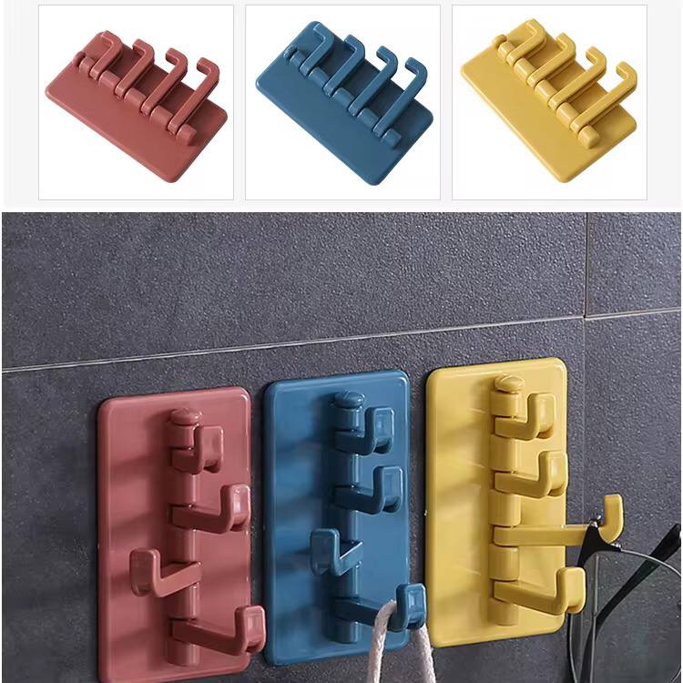 Wall Adhesive 4 way hooks each design with 4 hooking points