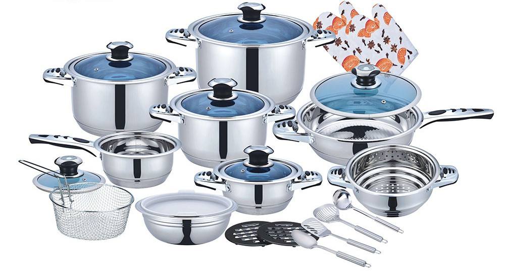 100pcs Heavy duty quality stainless steel Kaisavilla cookware set