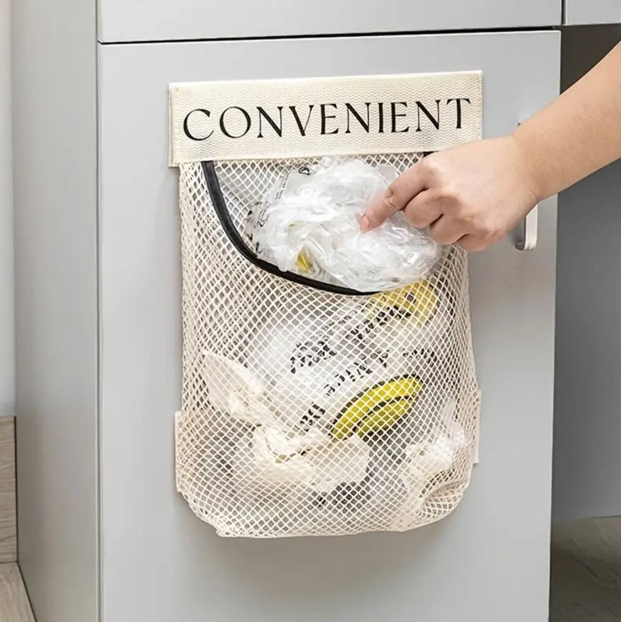 Mesh Hanging Storage Bags/Kitchen Garbage Bag Storage