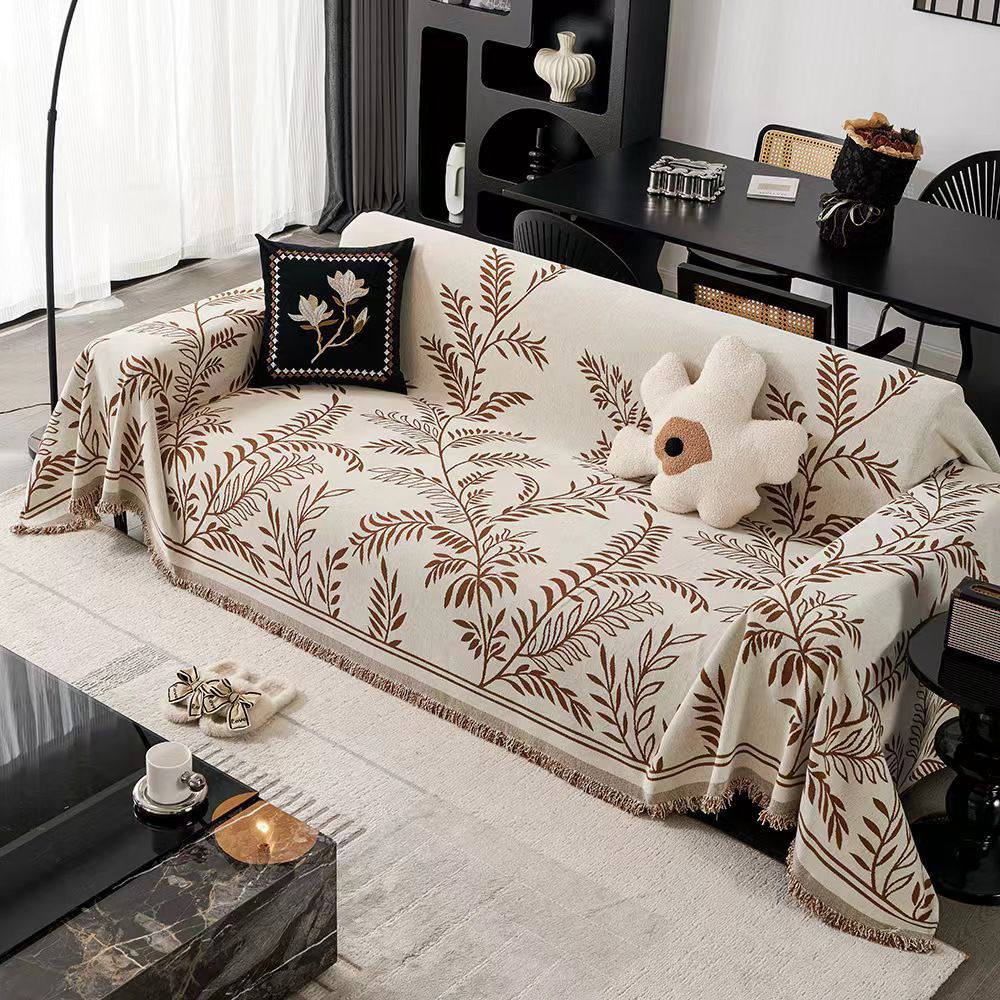 REVERSIBLE CHENILLE COTTON SOFA BLANKETS/COVERs