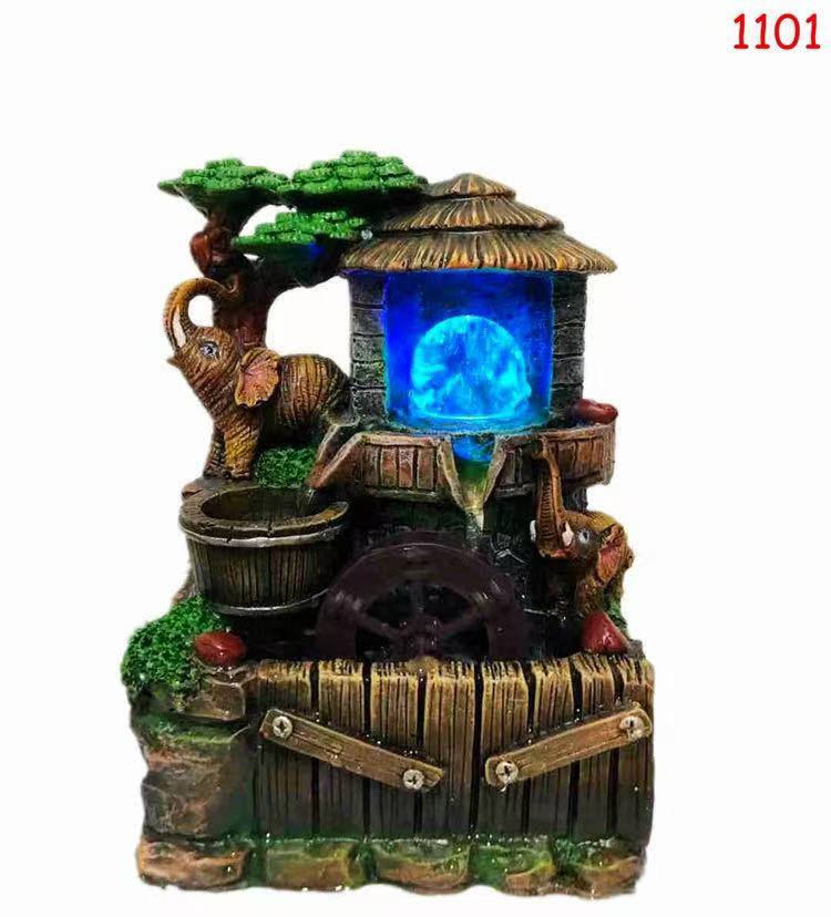 Tabletop Fountain indoor Rockery of elephant sculpture