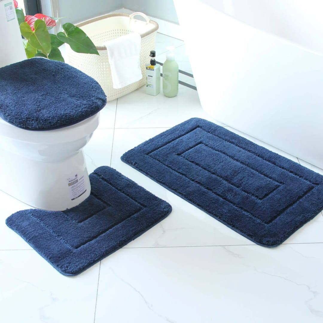 3pcs Bathroom mats, super nonslip underside