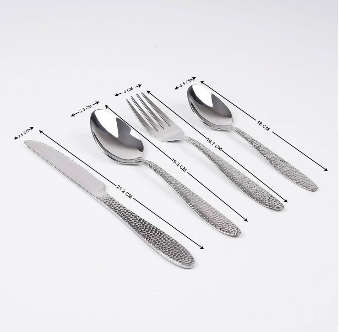 24 pcs Dining glister Astrid cutlery set with stand