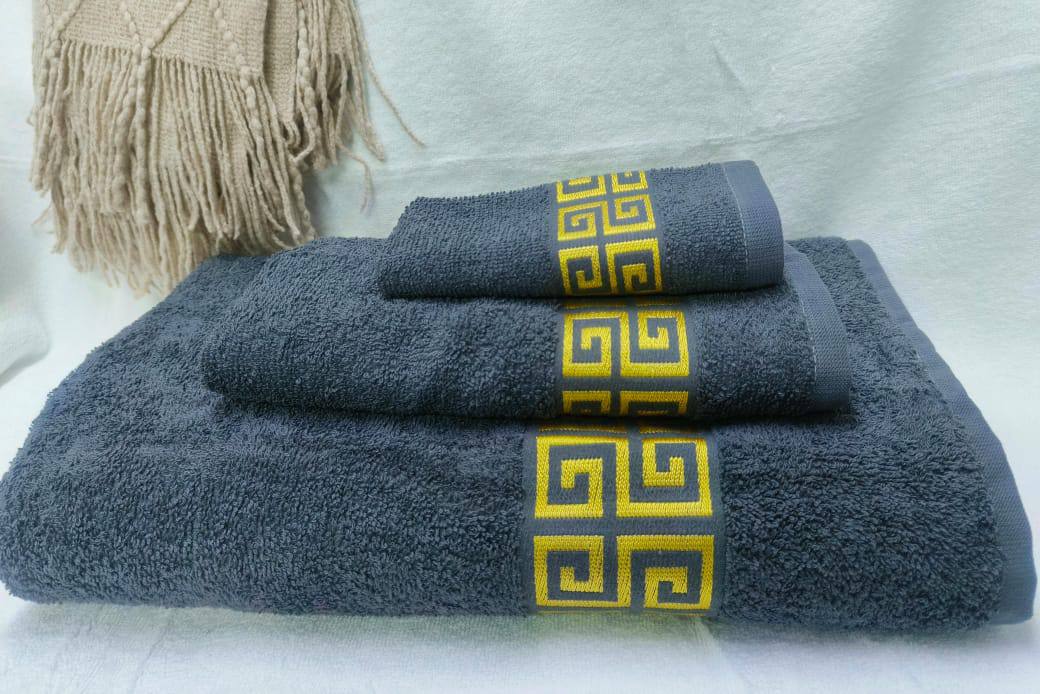 3 pieces set towels Egyptian cotton