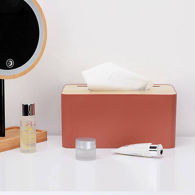 Bamboo lid Napkin Tissue Holder/ Tissue Case /Tissue Box for Home Decoration