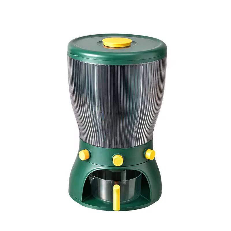 Rotating 3 partition cereal dispenser