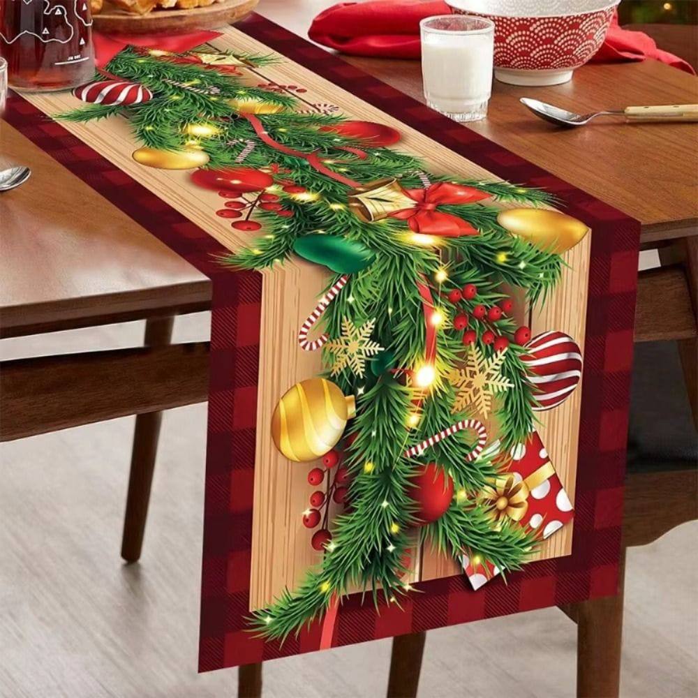 Christmas table runners with 5 table mats