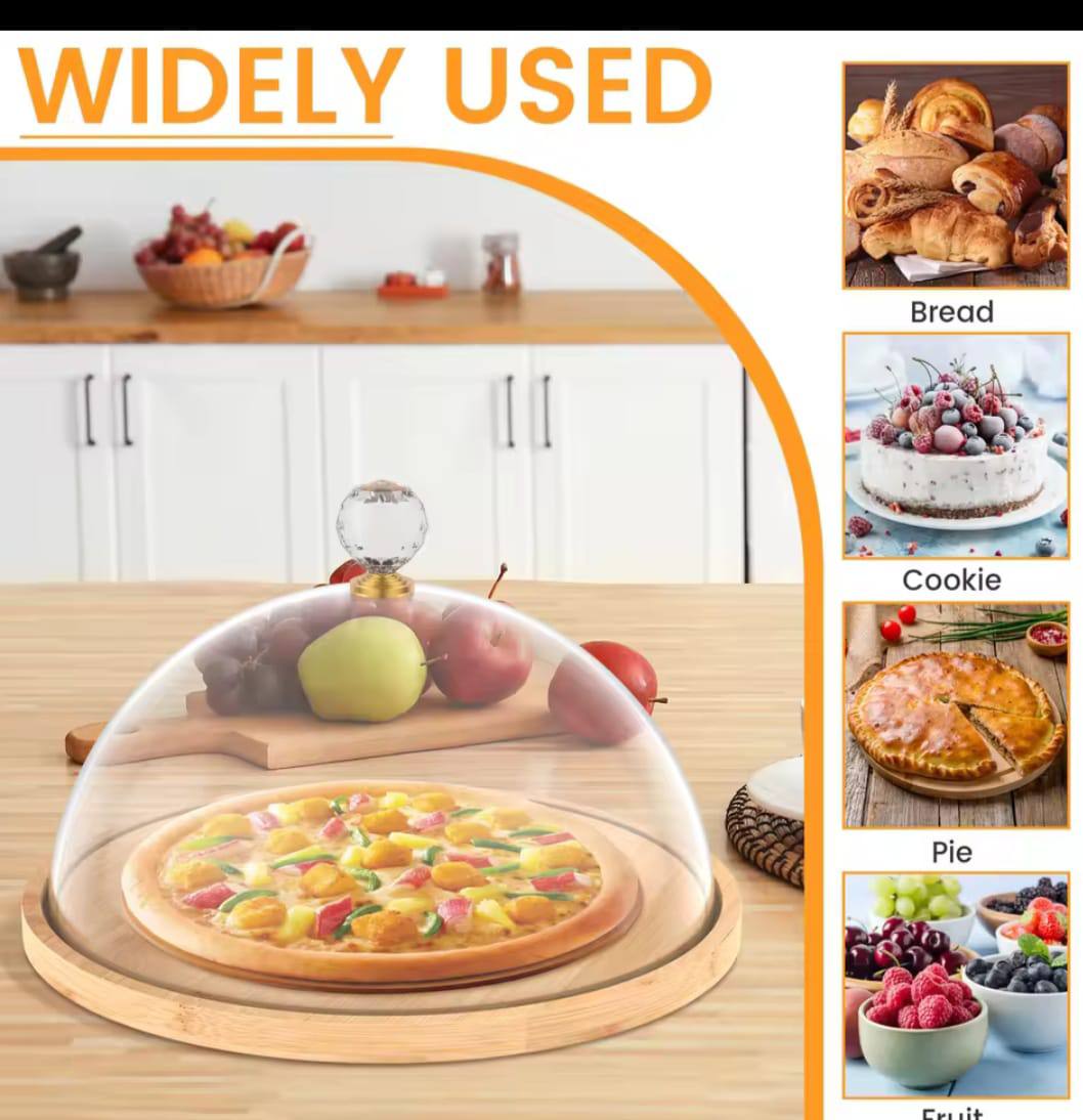 Acrylic food/cake cover-Big size
Material-Acrylic+Wood