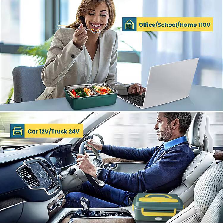3 compartment electric lunch boxl