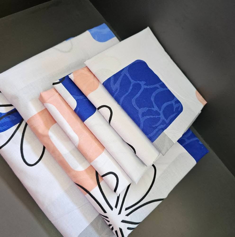 Two Flat Bedsheet Both Printed
4 Pillowcases