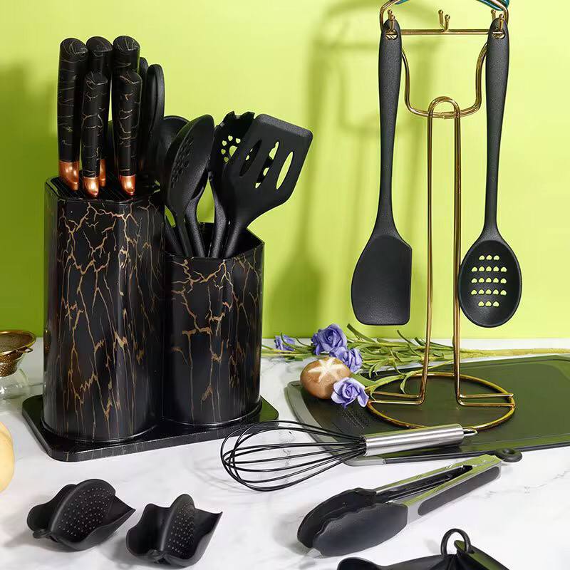 25PC Marble Silicone Spoons